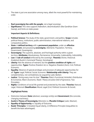 Political Science summarized notes KSLU.pdf