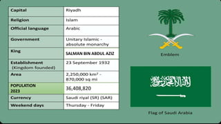 Basic law in Constitution
• The Basic Law of Saudi Arabia, which was adopted in 1992, provides
some guidelines for the gov...