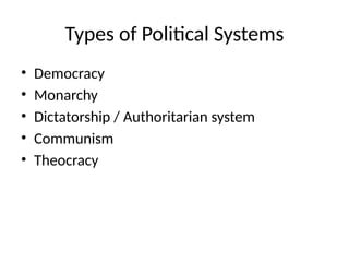 Political_System working in the modern world | PPTX
