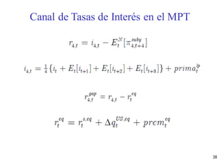 Canal de Tasas de Interés en el MPT
38
 