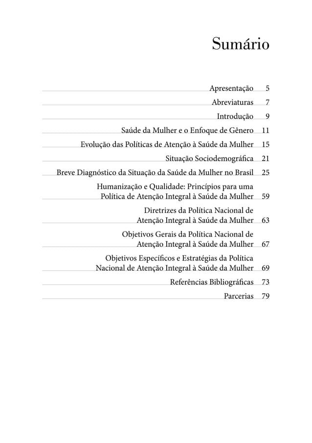 Política Nacional de Atenção Integral à Saúde da Mulher (PNAISM) | PDF