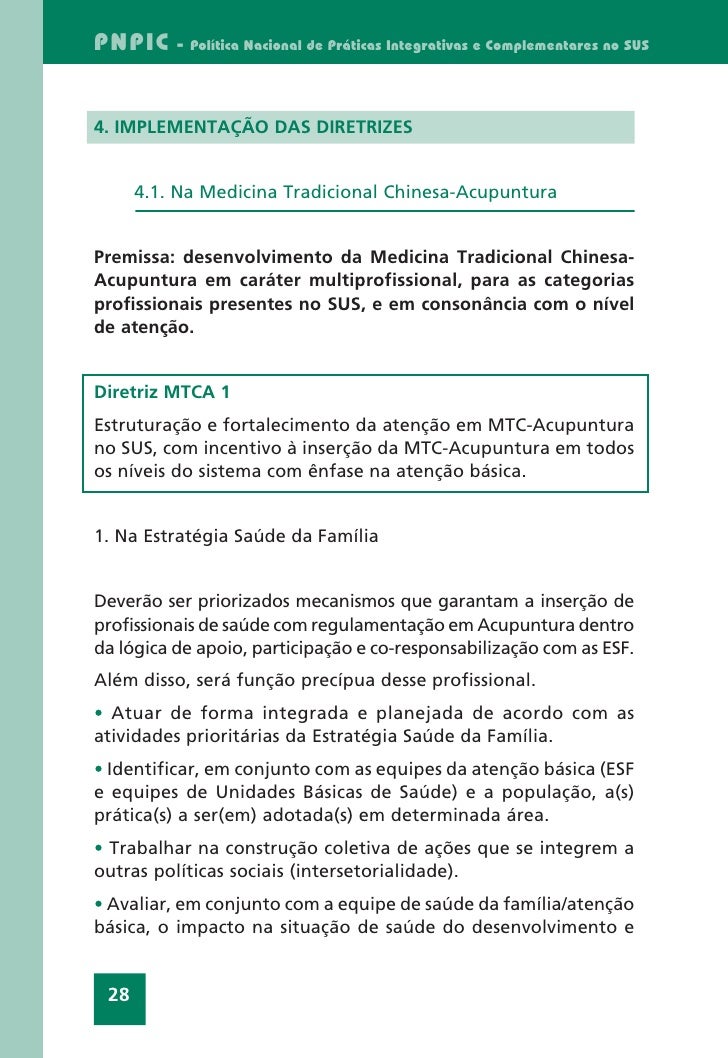 Politica nacional de praticas integrativas