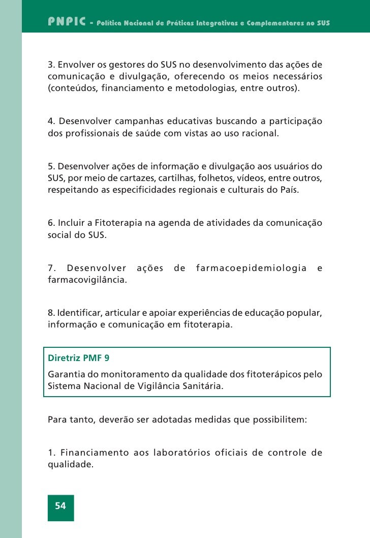 Politica nacional de praticas integrativas