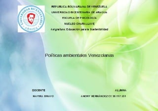 Políticas ambientales venezolanas