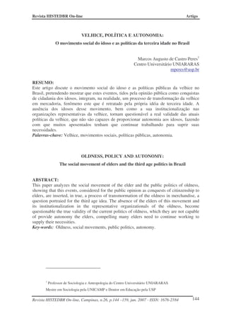 PDF) Tese: Princípios para o desenvolvimento da competência em informação  do idoso sob o foco da dimensão política