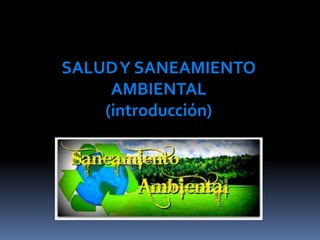 SALUD Y SANEAMIENTO
     AMBIENTAL
    (introducción)
 