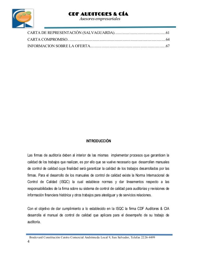 Politicas Internas De Una Firma De Auditoria 2010