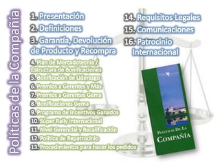 Políticas y Mercadotecnia