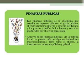 FINANZAS PUBLICAS

 