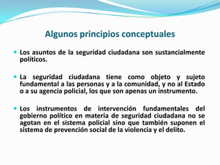 Politicas publicas en seguridad  ciudadana bolivia