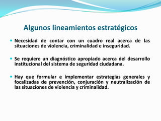 Politicas publicas en seguridad  ciudadana bolivia