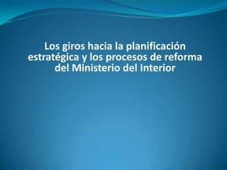 Las políticas públicas en seguridad ciudadana: formulación, implementación y evaluación
