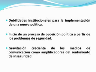 Las políticas públicas en seguridad ciudadana: formulación, implementación y evaluación