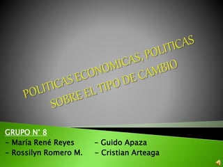 GRUPO N° 8
- María René Reyes - Guido Apaza
- Rossilyn Romero M. - Cristian Arteaga
 