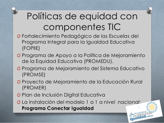 Resultado de imagen para equidad y tic