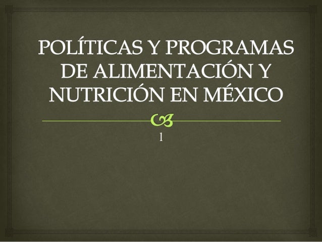 Programa de nutricion en mexico