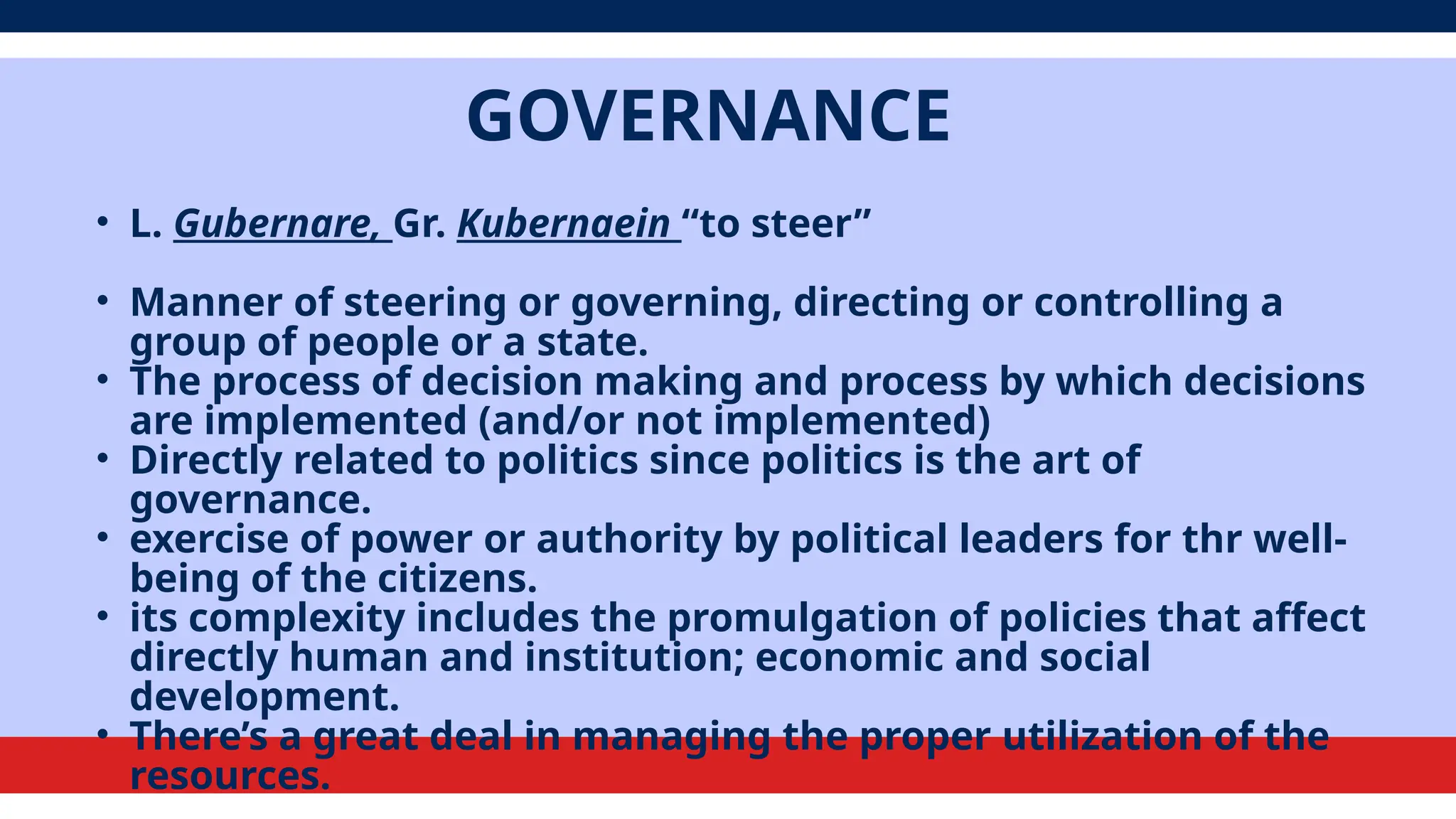 Governable Definition Politics and GovernancePolitics and GovernancePolitics and Governance ...