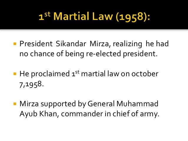 essay on martial law in pakistan