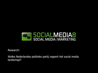 Research: Welke Nederlandse politieke partij regeert het social media landschap? 