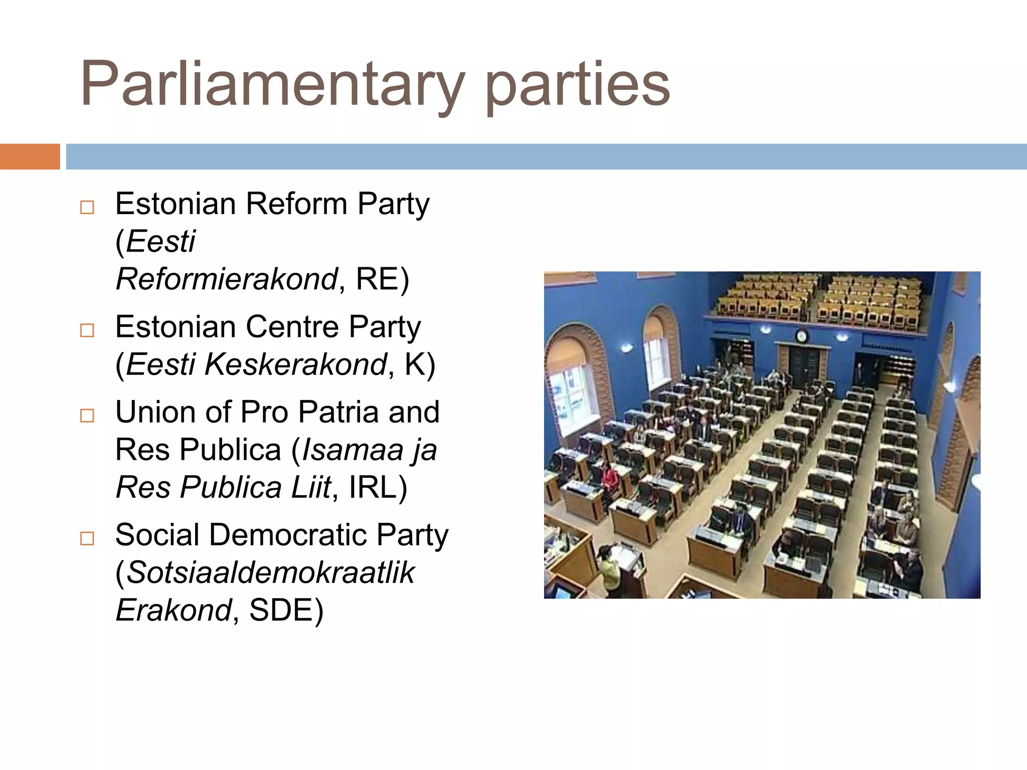 Politics of Estonia PPTX