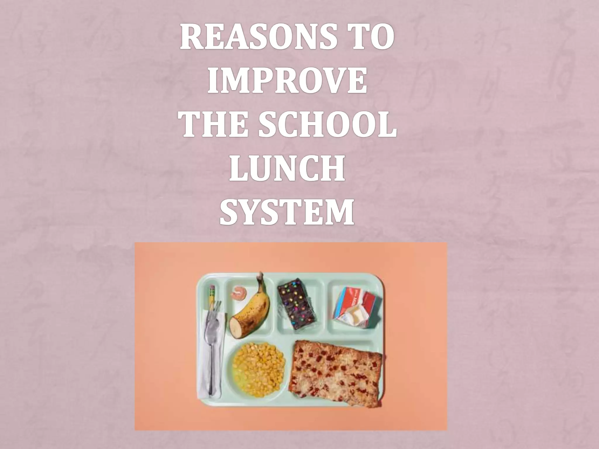 Reasons to Improve the School Lunch System | PPT