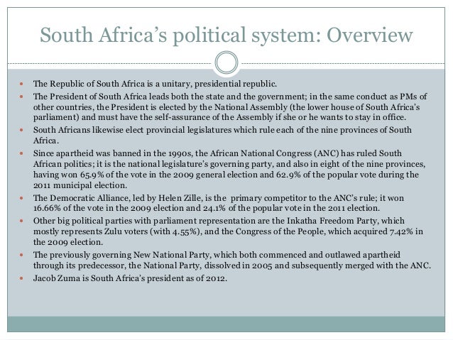 South African Political System Politics of South Africa