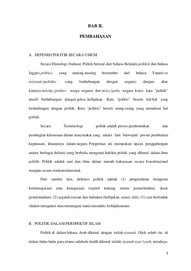 Politik Islam Dan Masyarakat Madani