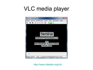 VLC media player http://www.videolan.org/vlc/ 
