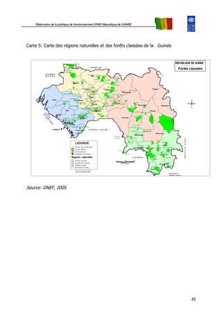 Localisation des régions naturelles en République de Guinée