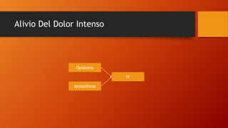 Alivio Del Dolor Intenso
Opiáceos
IV
Ansiolíticos
 