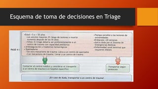 Esquema de toma de decisiones en Triage
 