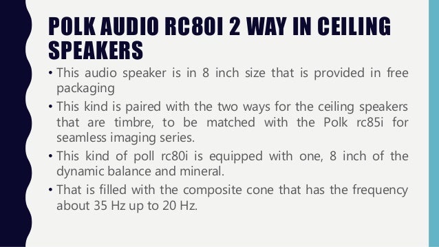 polk audio rc80i review