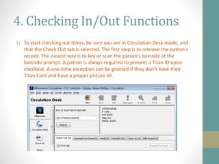 library circulation department manual with web stuff | PPTX