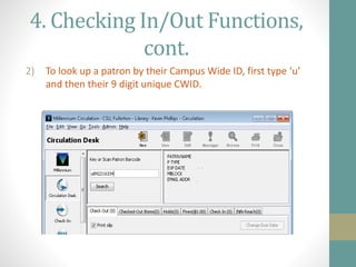 library circulation department manual with web stuff | PPTX