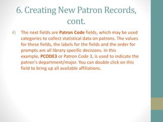 library circulation department manual with web stuff | PPTX