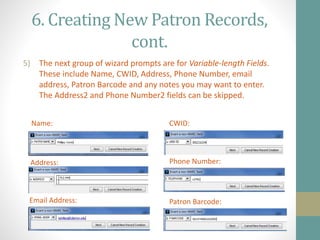 library circulation department manual with web stuff | PPTX