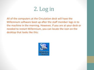 library circulation department manual with web stuff | PPTX