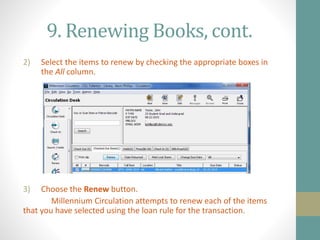 library circulation department manual with web stuff | PPTX
