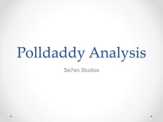 Polldaddy Analysis
Se7en Studios
 