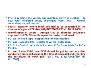 Poll day arrangements | PPT