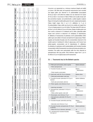 Pollen morphological variation of berberis l. from pakistan and its ...