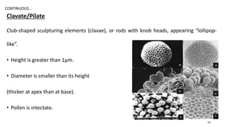 Pollen morphology, exine sculpturing, pollen kitt,NPC and ...
