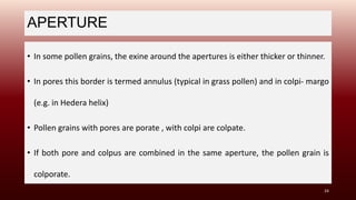 Pollen morphology, exine sculpturing, pollen kitt,NPC and ...