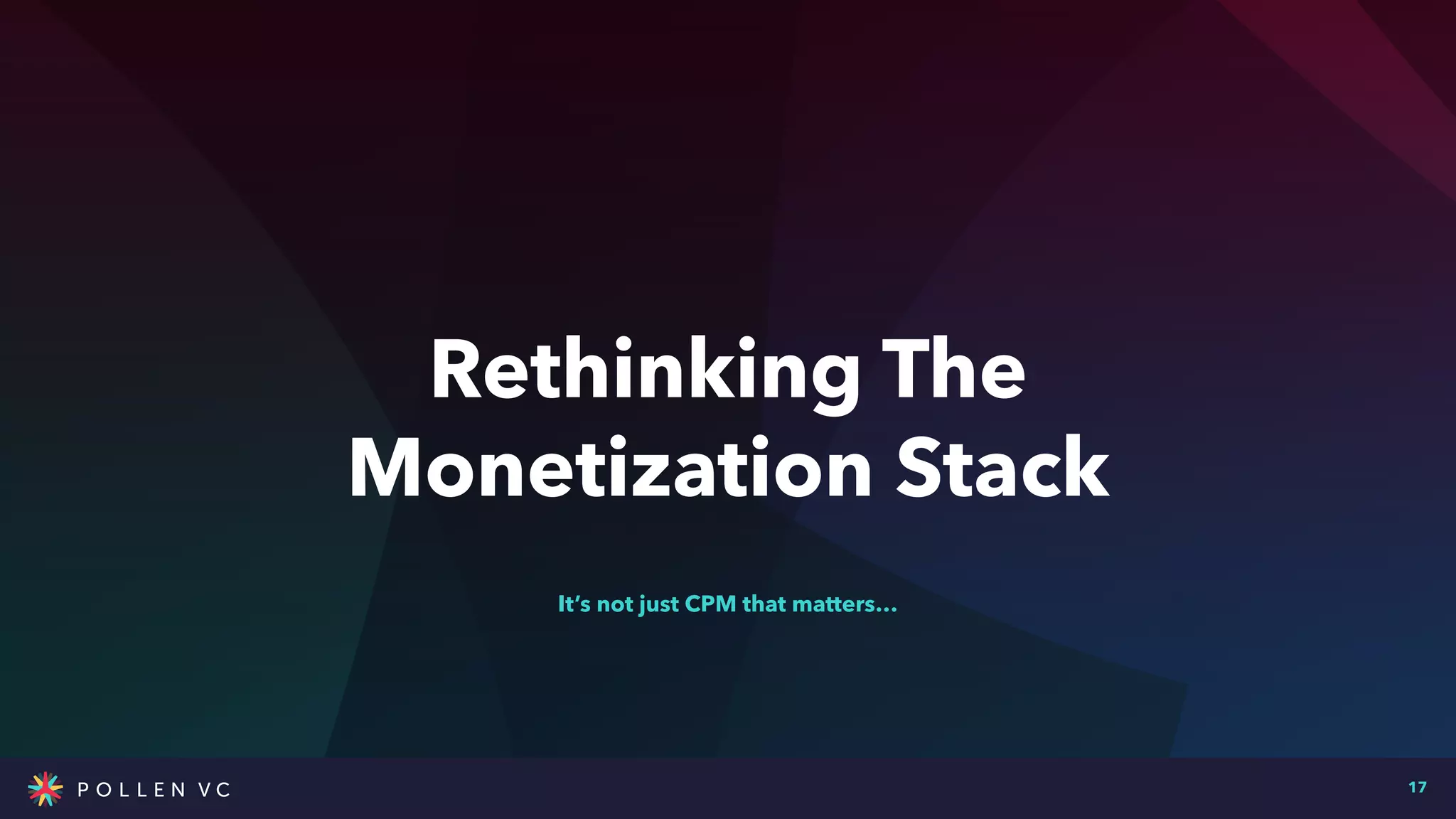 Rethinking The
Monetization Stack
17
It’s not just CPM that matters…
 