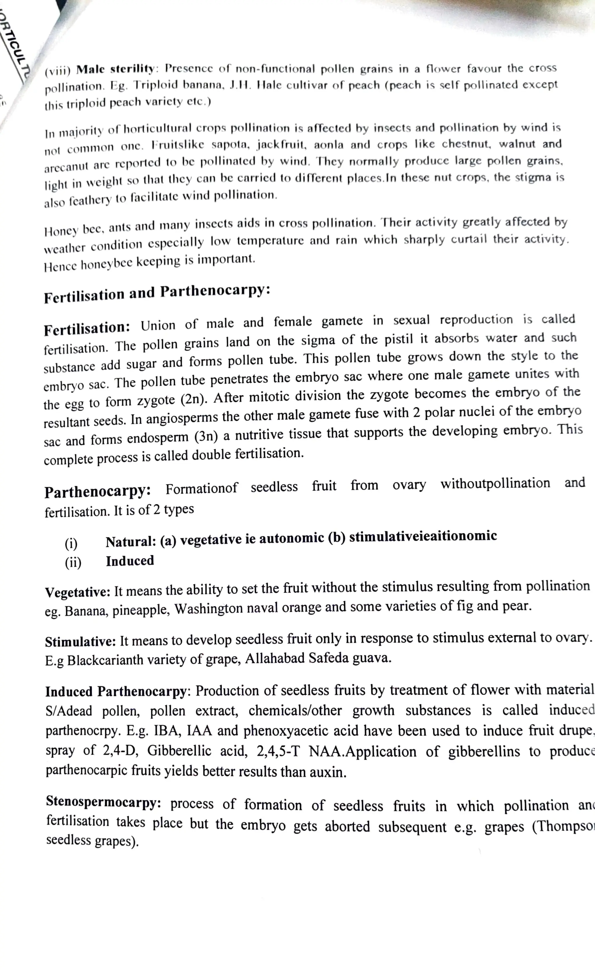 Pollination and fertilisation of fruit crops | PDF