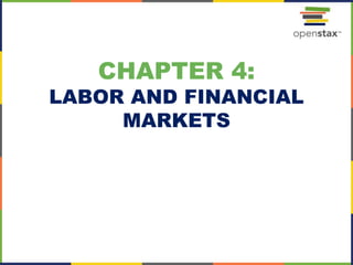 CHAPTER 4:
LABOR AND FINANCIAL
MARKETS
 