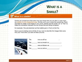 WHAT IS A
SIMILE?
 