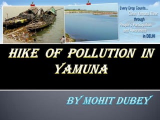 HIKE  OF  POLLUTION  IN      YAMUNA BY MOHIT DUBEY 