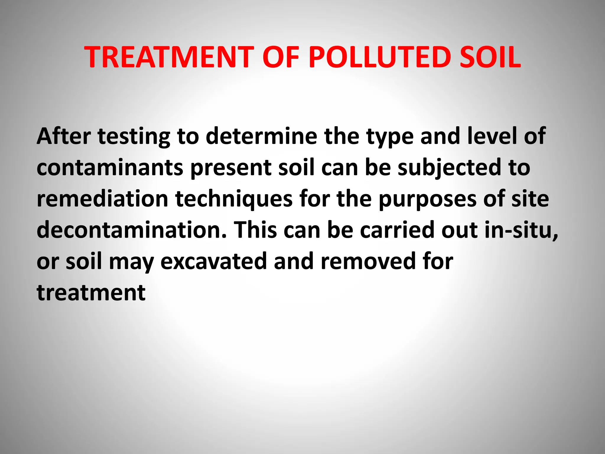 polluted soil managment and impact on crop pptx