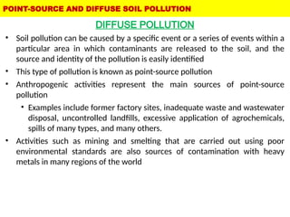 Polluted Soils, causes for soil pollution and problems associated | PPTX